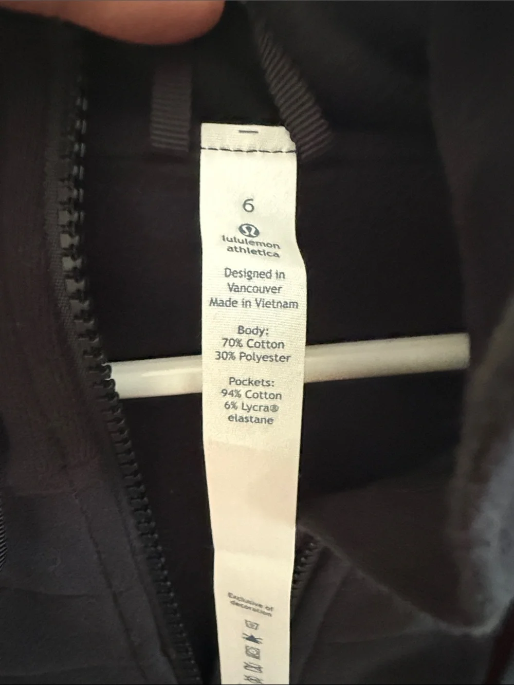 Black Lululemon hoodie